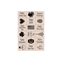 LL809 A Year of Holidays Ink 'n' Stamp Set - Hero Arts