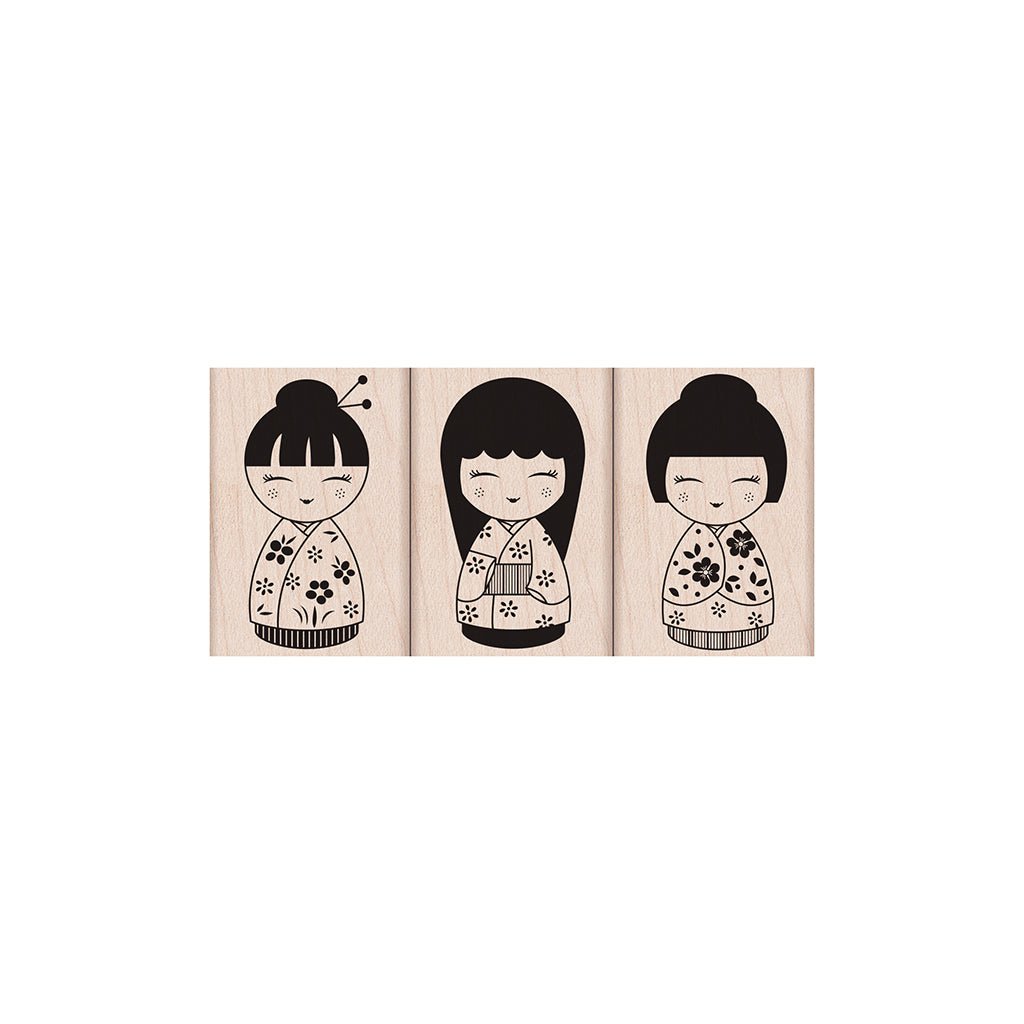 LP126 Three Japanese Dolls - Hero Arts