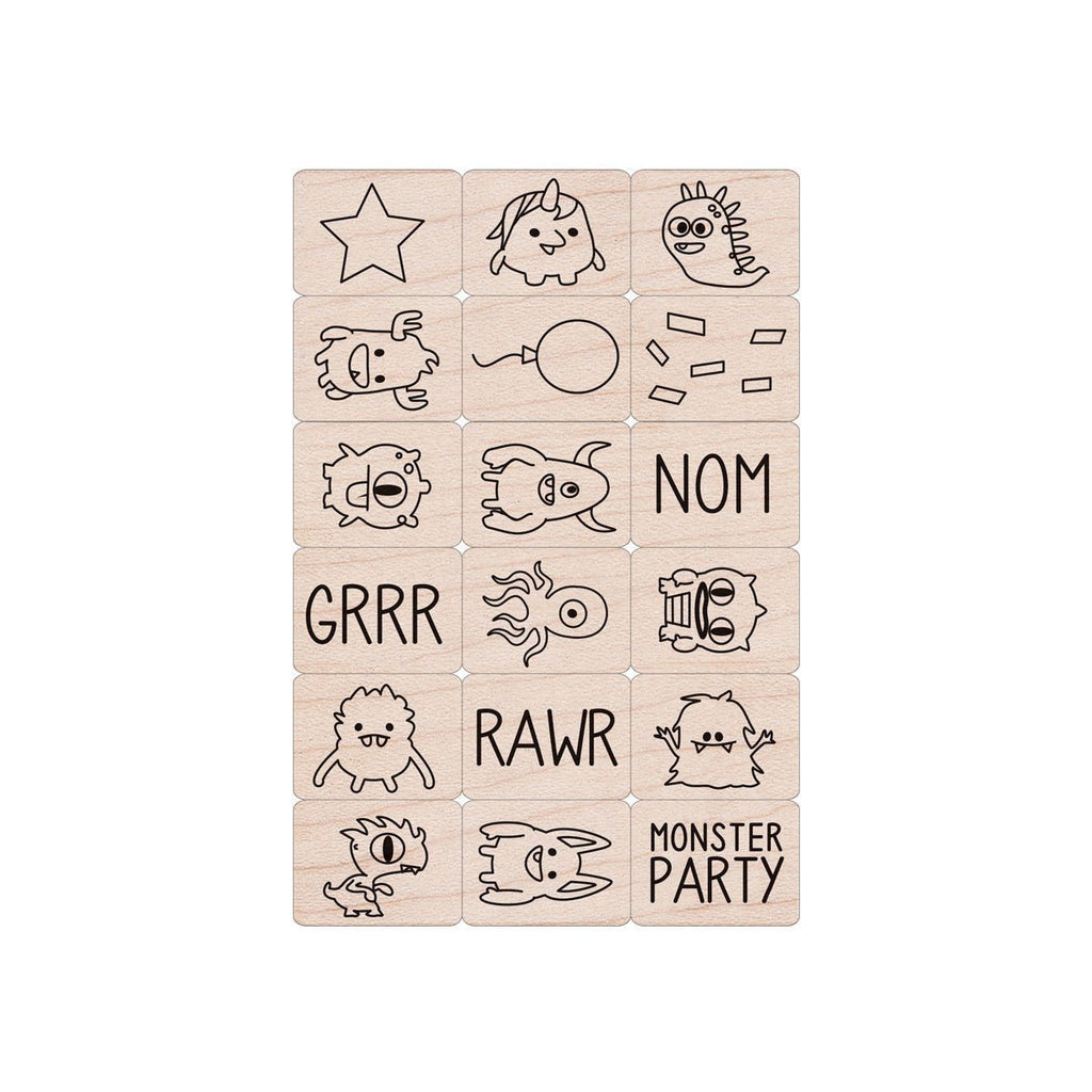 monsters in ink Monster Woodblock Ink 'n' Stamp – Hero Arts