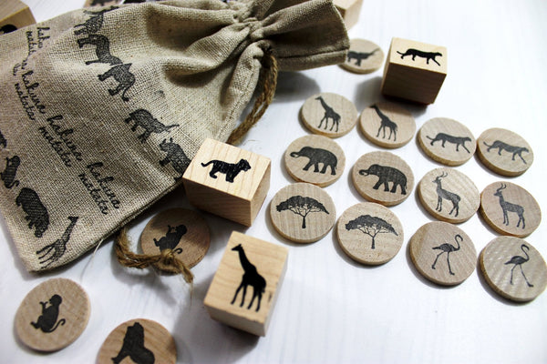 Safari Woodblock Ink 'n' Stamp