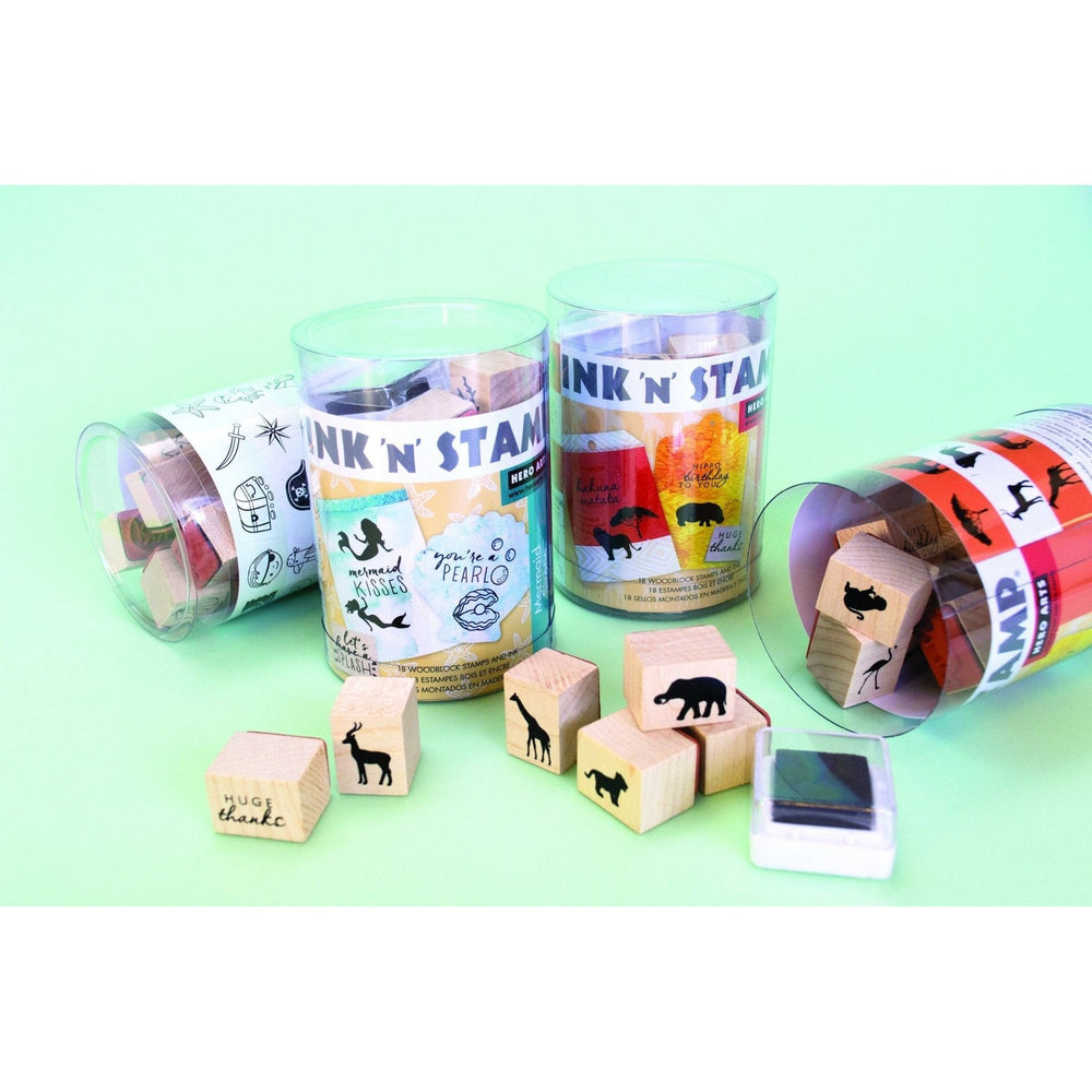 Safari Woodblock Ink 'n' Stamp