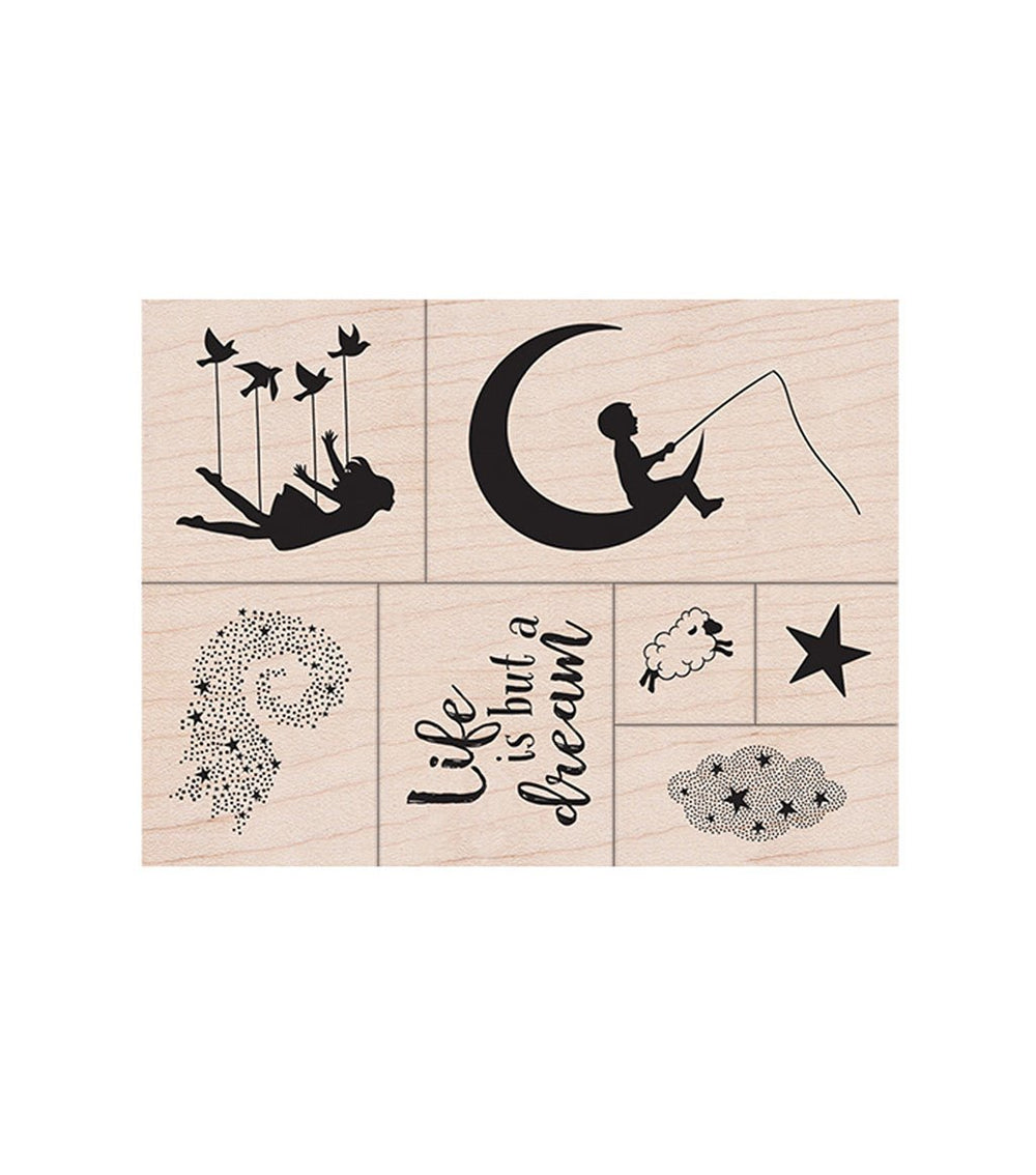 Life Is But a Dream Woodblock Stamp