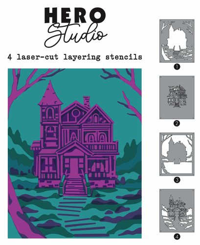 LS0924 September Layering Stencils of the Month - Hero Arts