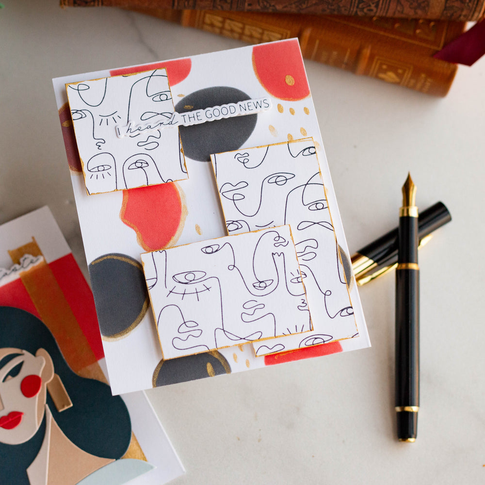 All My Senses Faces Press + Foil Plates and Stencil Bundle by Jaycee Gaspar