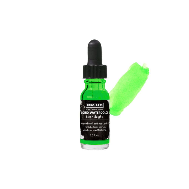 PD130 Liquid Watercolor Neon Brights Green - Hero Arts