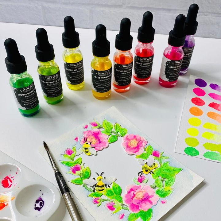 PD131 Liquid Watercolor Neon Brights Chartreuse - Hero Arts