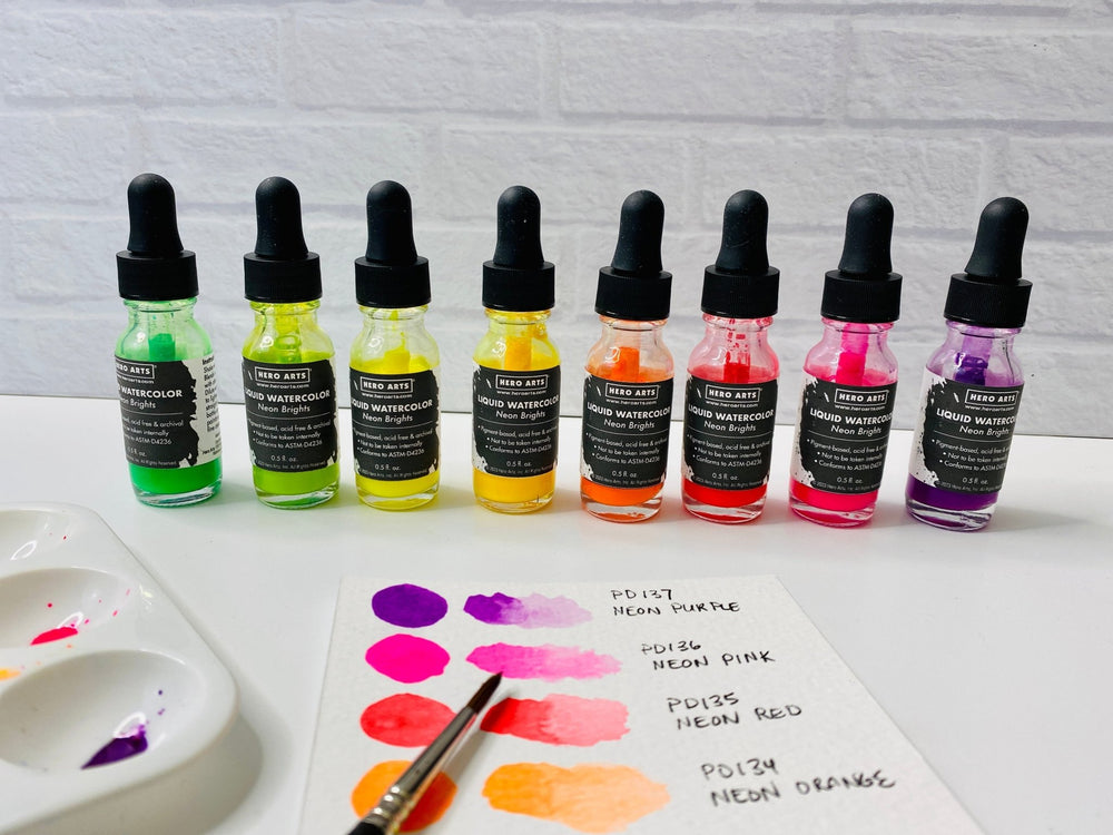 PD133 Liquid Watercolor Neon Brights Sunshine - Hero Arts