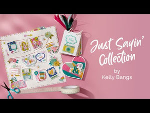 Speech Bubbles Sentiments Clear Stamp Set from the Just Sayin' Collection by Kelly Bangs
