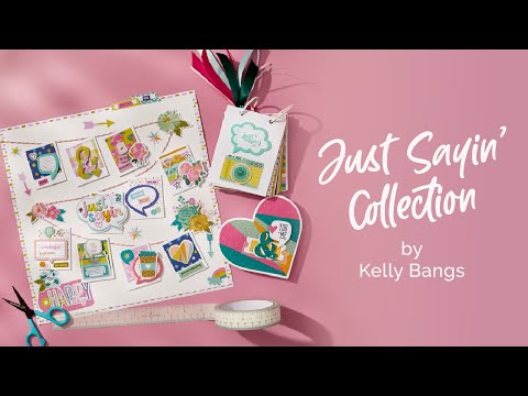 Speech Bubbles Sentiments Clear Stamp Set from the Just Sayin' Collection by Kelly Bangs
