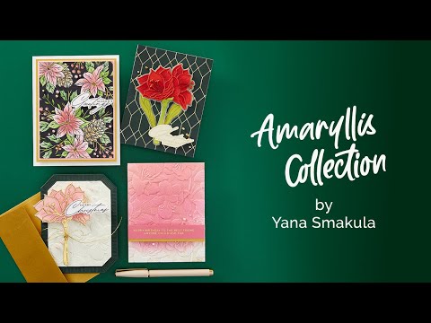 Home for Christmas Sentiments Press Plate & Die Set from the Amaryllis Christmas Collection by Yana Smakula
