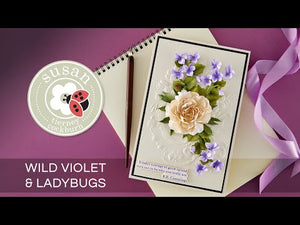 Wild Violet and Ladybugs Etched Dies by Susan Tierney-Cockburn