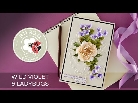 Wild Violet and Ladybugs Etched Dies by Susan Tierney-Cockburn