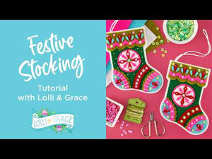 Festive Stocking Etched Dies by Lolli & Grace