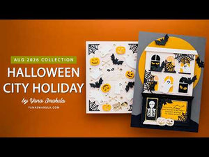 Happy Halloween Sentiments Press + Foil Plate & Die Set by Yana Smakula