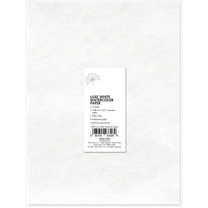 PS781 Luxe White Watercolor Paper - Hero Arts