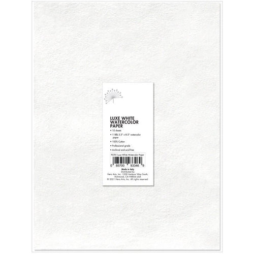 PS781 Luxe White Watercolor Paper - Hero Arts