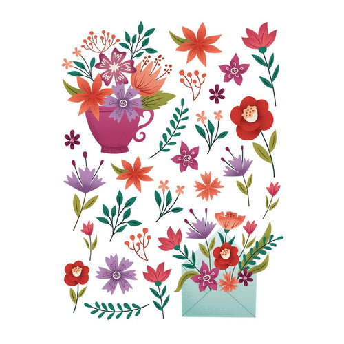 RT101 Colorful Florals Hero Transfers - Hero Arts