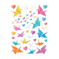 RT131 Origami Cranes Hero Transfers - Hero Arts