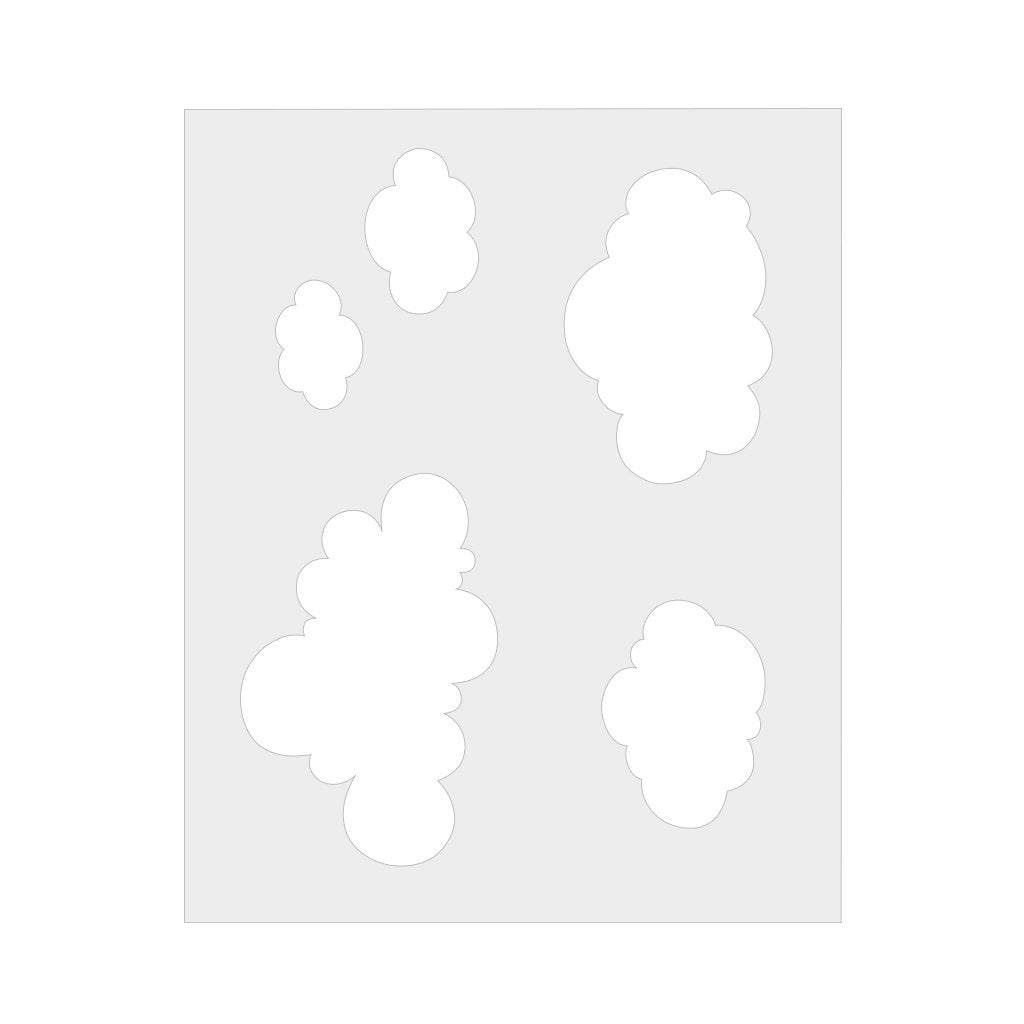 SA018 Cloud Pattern Stencil - Hero Arts