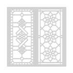 SA133 Stained Glass Window Stencil - Hero Arts