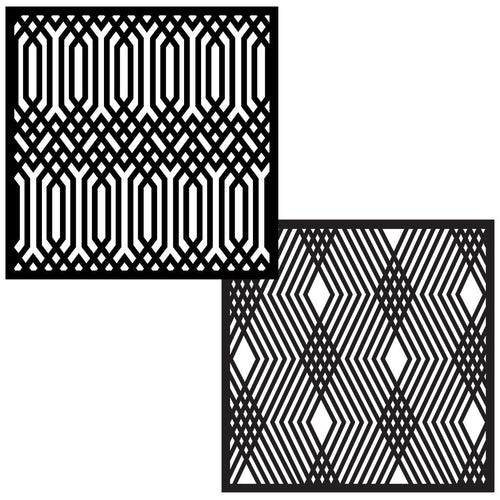 SA138 Art Deco Stencil Pairs 6x6 - Hero Arts