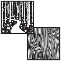 SA140 Nature Patterns Stencil Pairs 6x6 - Hero Arts