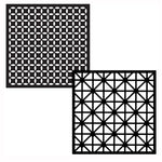 SA141 Graphic Patterns Stencil Pairs 6x6 - Hero Arts