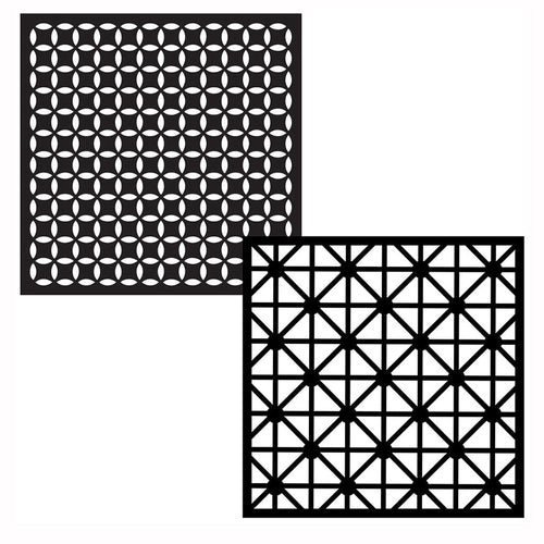 SA141 Graphic Patterns Stencil Pairs 6x6 - Hero Arts