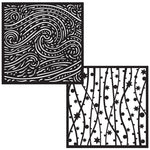 SA142 Celebration Swirls Stencil Pairs 6x6 - Hero Arts