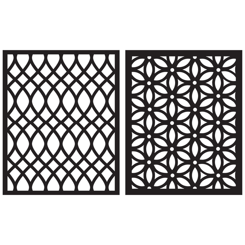 SA150 Abstract Lines Stencil Pairs - Hero Arts