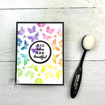 SA158 Butterfly Circle Stencil - Hero Arts