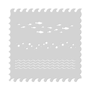 Waves Scenic Stencil