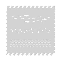 SA163 Waves Scenic Stencil - Hero Arts