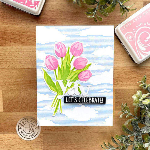 SA188 Color Layering Tulip Bouquet Stencils - Hero Arts