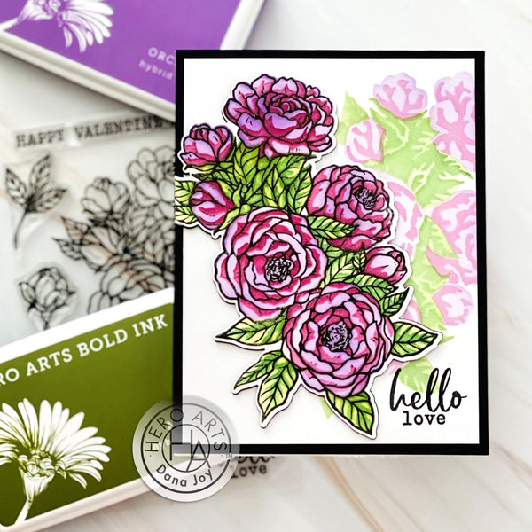 Peonies Bunch Layering Stencils