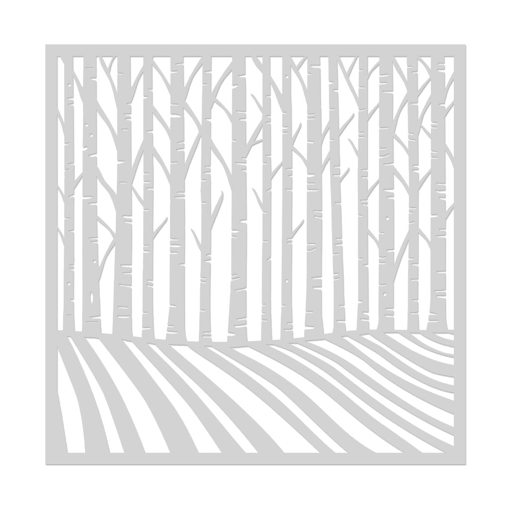 SA204 Birch Trees Stencil - Hero Arts