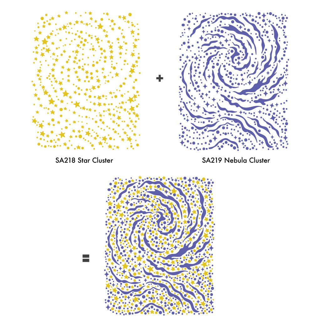 SA219 Nebula Cluster Stencil - Hero Arts