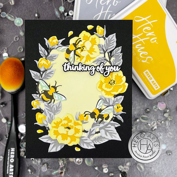 Bee Florals Window Stencils