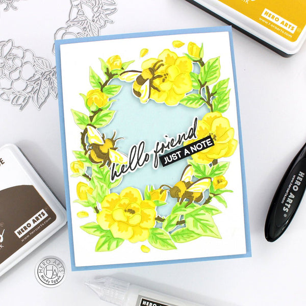 Bee Florals Window Stencils