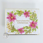 SA249 Color Layering Poinsettia Window Stencils - Hero Arts