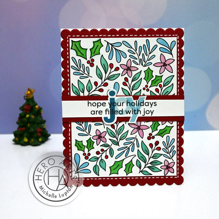 SA251 Color Layering Christmas Foliage Stencils - Hero Arts