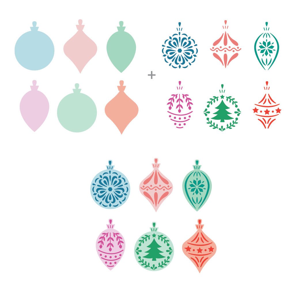 SA253 Color Layering Pop - out Ornament Stencil - Hero Arts