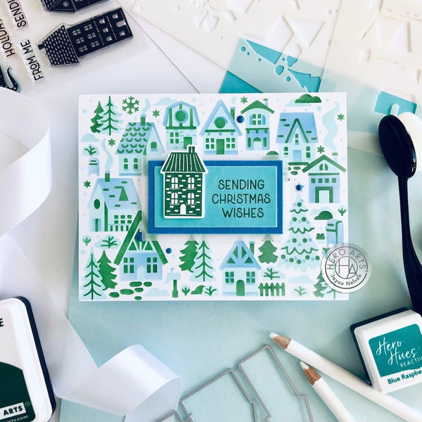 Color Layering Holiday Neighborhood Stencils