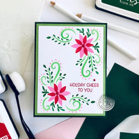 SA260 Color Layering Holiday Flourishes Stencils - Hero Arts