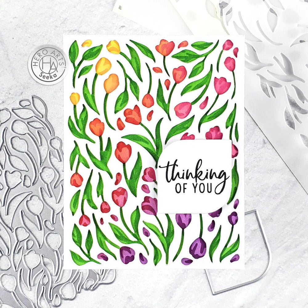 SA262 Color Layering Tulip Pattern Stencils – Hero Arts sa262-color-layering-tulip-pattern-stencils-hero-arts