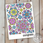 SA263 Color Layering Mandala Flower Pattern Stencils - Hero Arts