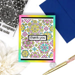 SA263 Color Layering Mandala Flower Pattern Stencils - Hero Arts