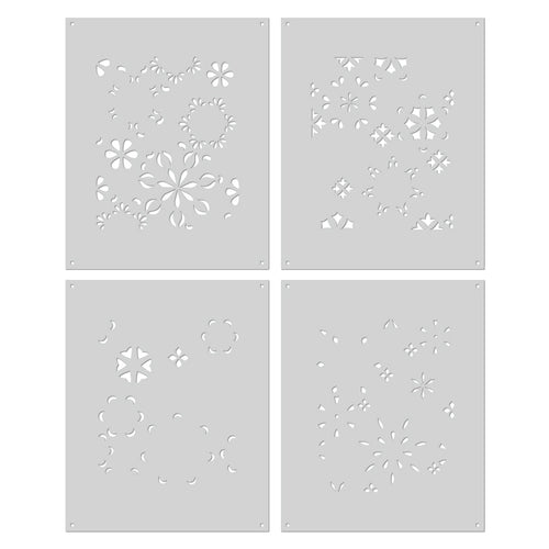 SA263 Color Layering Mandala Flower Pattern Stencils - Hero Arts