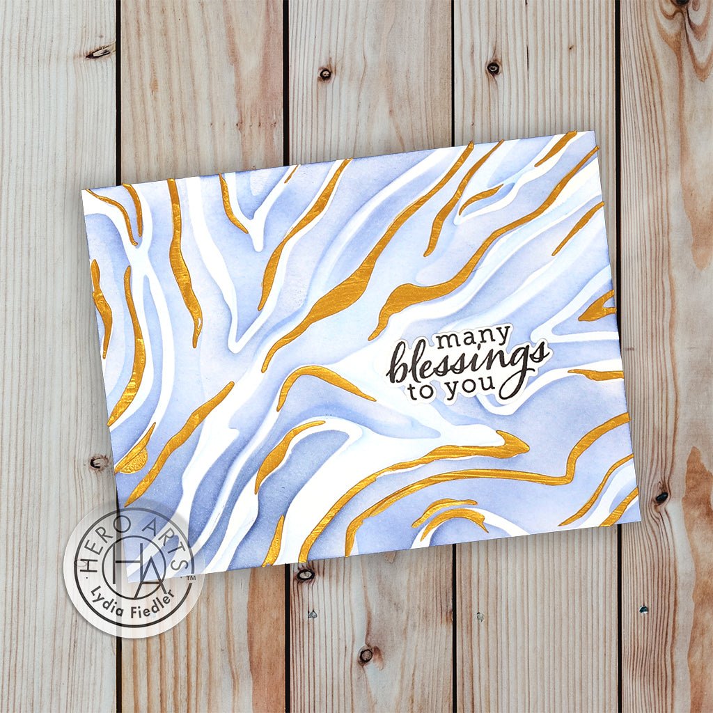 SA265 Color Layering Marbling Stencils - Hero Arts