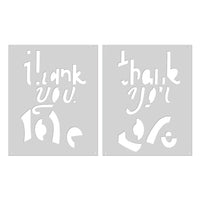 SA266 Color Layering Thank You Love Stencils - Hero Arts